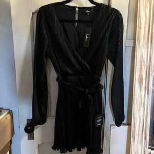 NWT Lulus Plissed to be Here black cocktail dress small